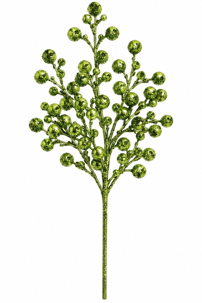 SM GREEN GLITTER BALL SPRAY 18"