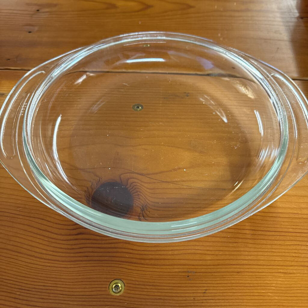 LARGE VINTAGE CLEAR PRESSED GLASS SERVING BOWL