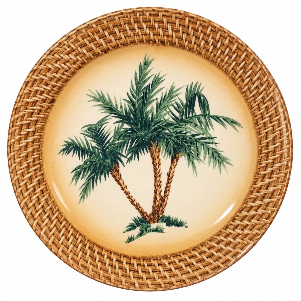 PALM TREE DECORATIVE PLATE