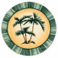 PALM TREE DECORATIVE PLATE