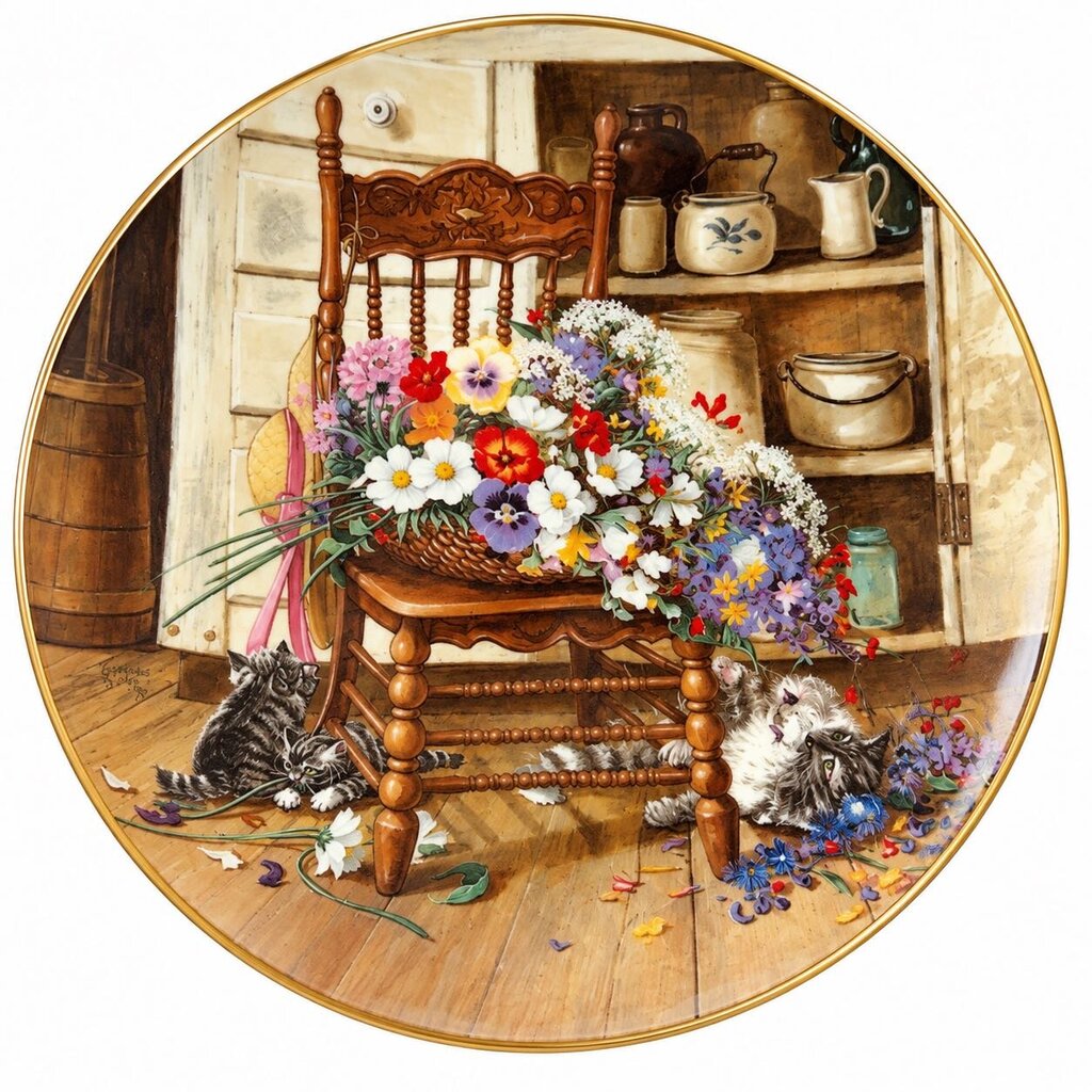 COUNTRY CUTTINGS DECORATIVE PLATE