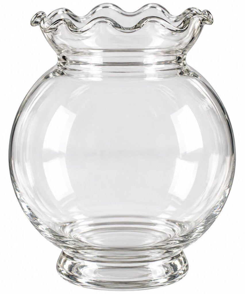 GLASS VASE DECORATIVE EDGE