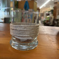RUSTIC FARMHOUSE STYLE GLASS HURRICANE CANDLE HOLDER
