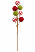 FELT RDGN PEPPERMINT BALL SPRAY 26"