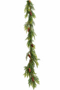 EVERGREEN GARLAND WITH PINECONES 72"