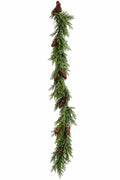 CEDAR GARLAND WITH PINECONES 72"