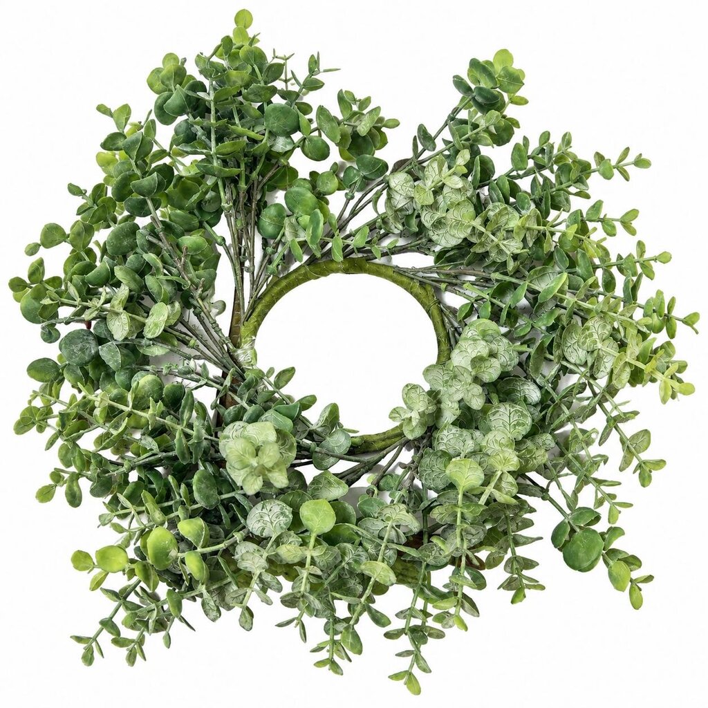 DUSTY EUCALYPTUS CANDLE RING 14"