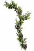 BERRY/PINECONE FLOCKED GARLAND 72"