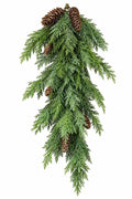 CEDAR/PINECONE HANGING SWAG 32"