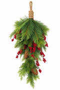 MIXED PINE & CEDAR BERRY SWAG 29"