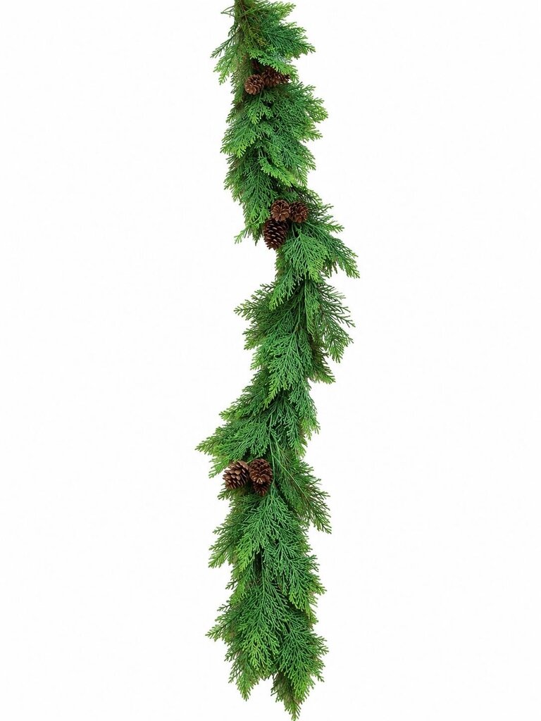 CEDAR GARLAND W/ PINECONE 68"