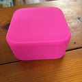 HOT PINK SQUARE SILICONE POUCH