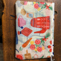 FOLDED GROCERY TOTE FOODS PRINT