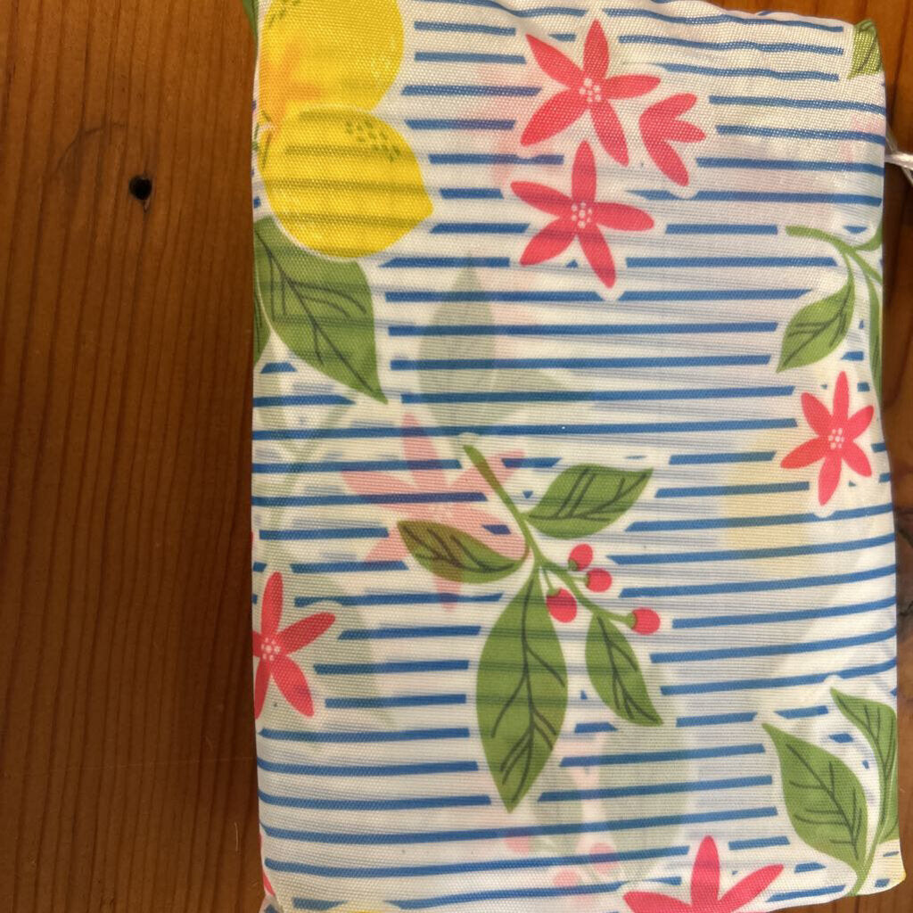 FOLDED GROCERY TOTE LEMON PRINT
