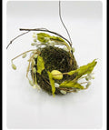 NEST WITH FLORALS AND EGGS