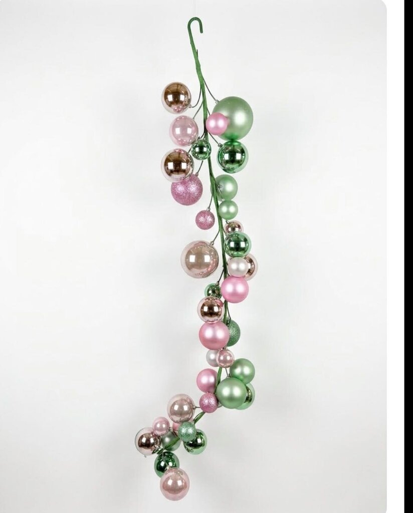 PINK/GREEN ORNAMENT GARLAND
