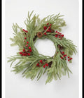 RED BERRY PINECONE AND GREENERY WREATH