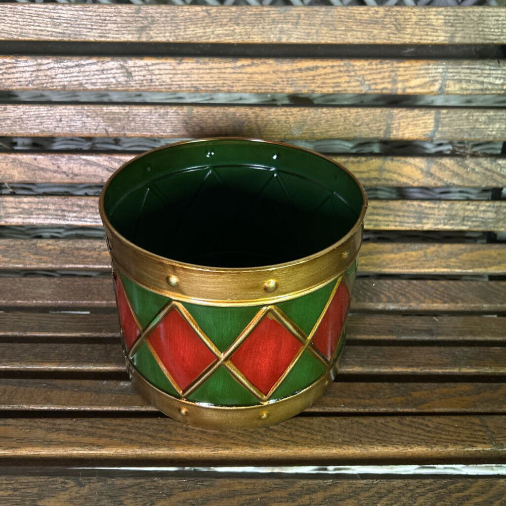 SM CHRISTMAS DRUM PLANTER