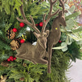BROWN FELT DEER SET OF 2
