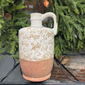 CREAM/BROWN JUG WITH HANDLE