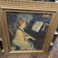 LADY AT THE PIANO ART WORK