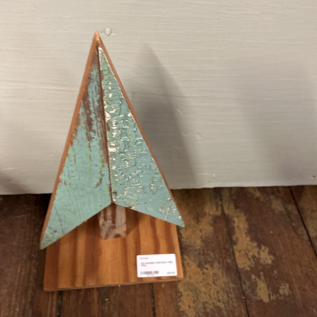 14.5 WOODEN CHRISTMAS TREE TEAL