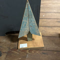 13.5" WOODEN BLUE CHRISTMAS TREE