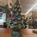 VINTAGED LIGHTED CHRISTMAS TREE WITH FROSTED EDGES