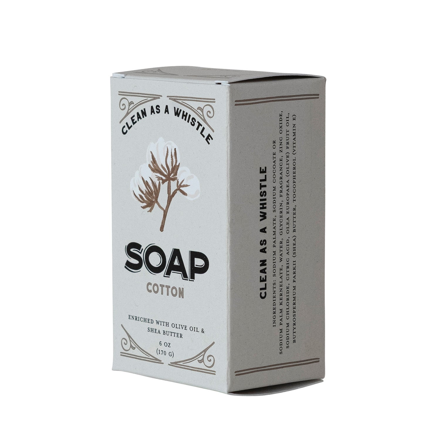 CLEAN AS A WHISTLE OLIVE OIL & SHEA BUTTER COTTON