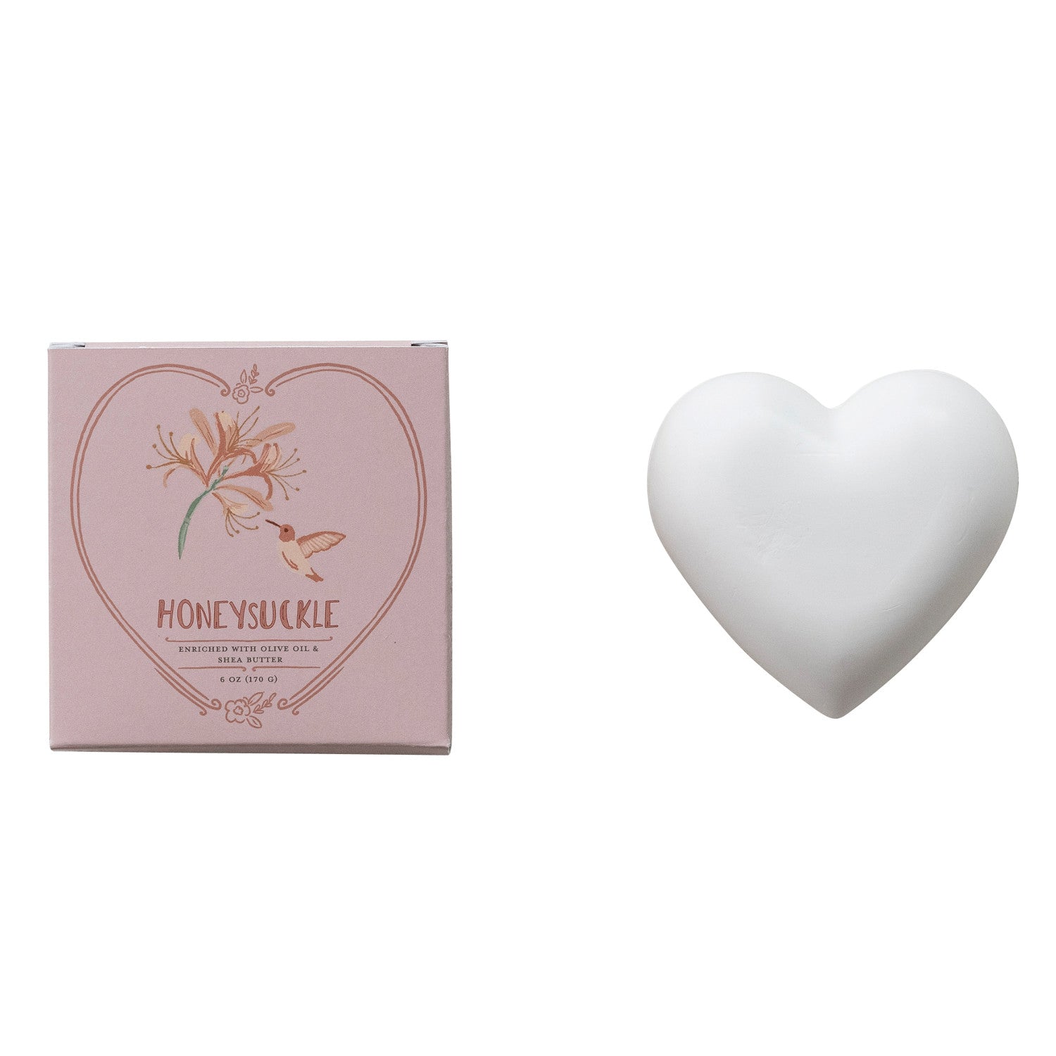 HONEYSUCKLE SCENTED OLIVE OIL&SHEA BUTTER TRIPLE MILLED BAR SOAP