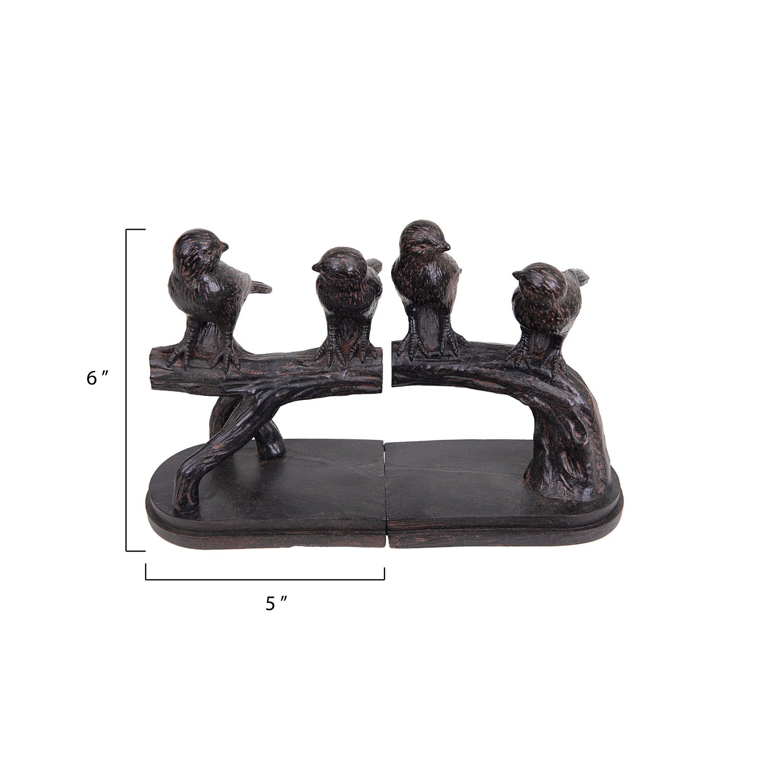 BIRD ON BRANCH BOOK ENDS